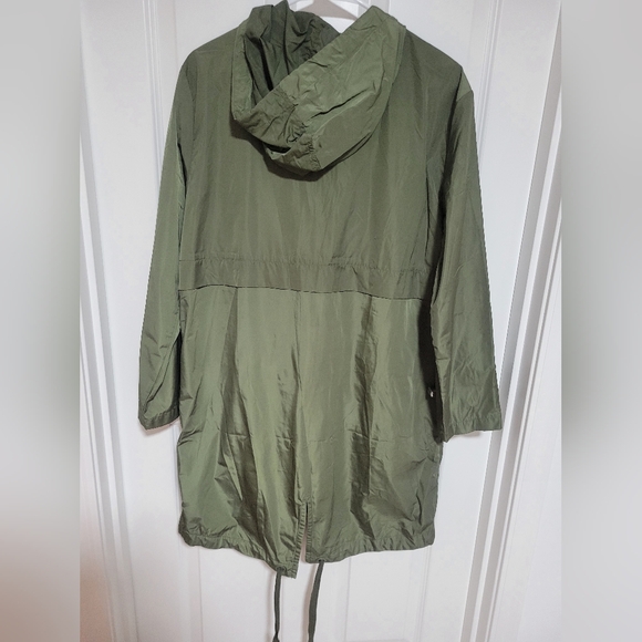 Olive Green Hooded Parka Jacket - Picture 2 of 2